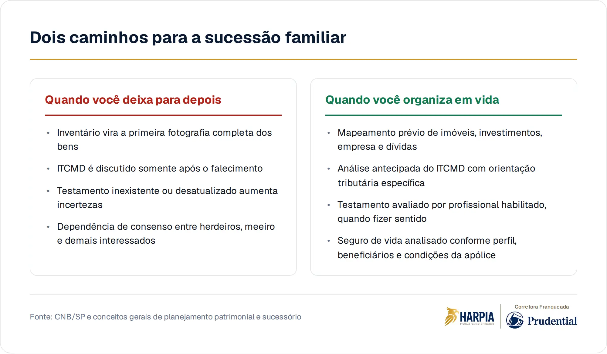 Dois caminhos para a sucessão familiar