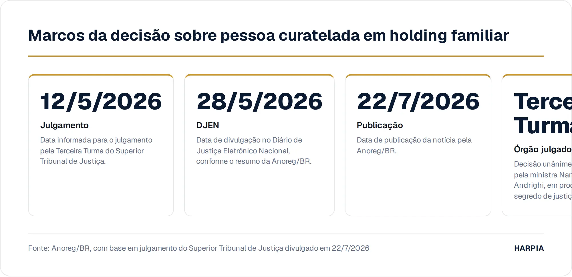 Marcos da decisão sobre pessoa curatelada em holding familiar